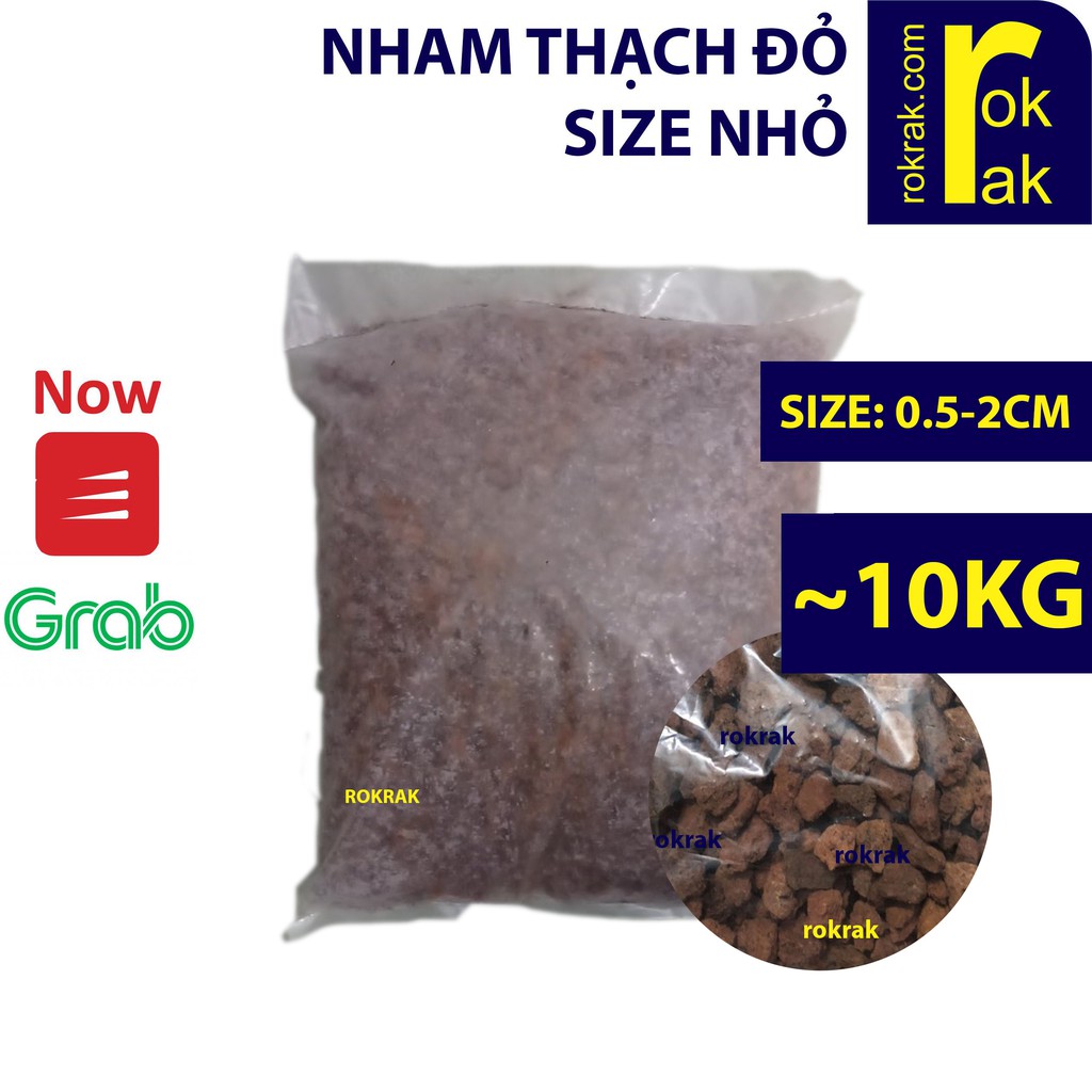 Nham thạch đỏ bao 10kg lọc hồ cá cảnh