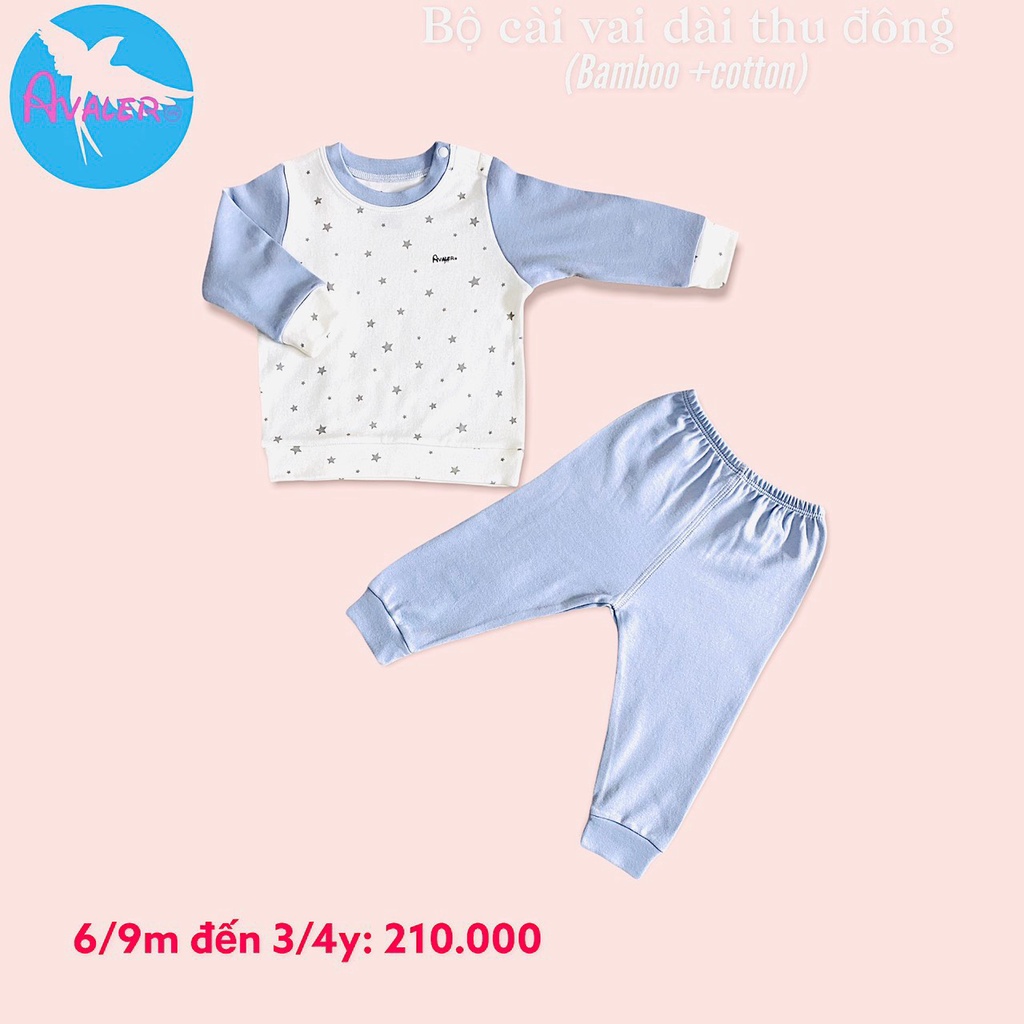Bộ Dài Cài Vai Avaler Chất Nỉ Nhung Ấm Cho Bé