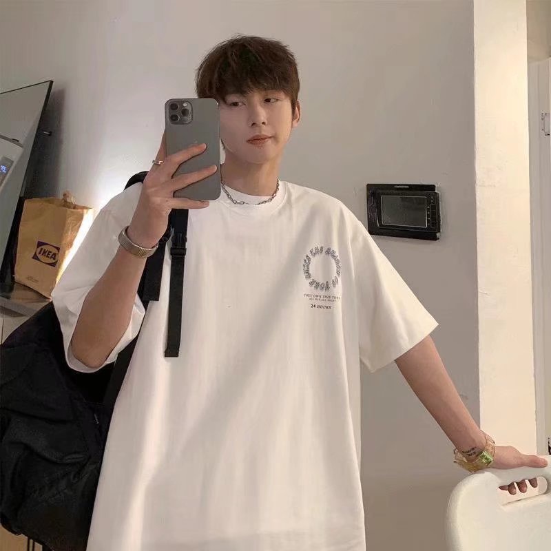 Áo Thun Dáng Rộng In Chữ Phong Cách Hip Hop Đường Phố Thời Trang Mùa Hè Cho Nam Và Nữ Size M-8XL