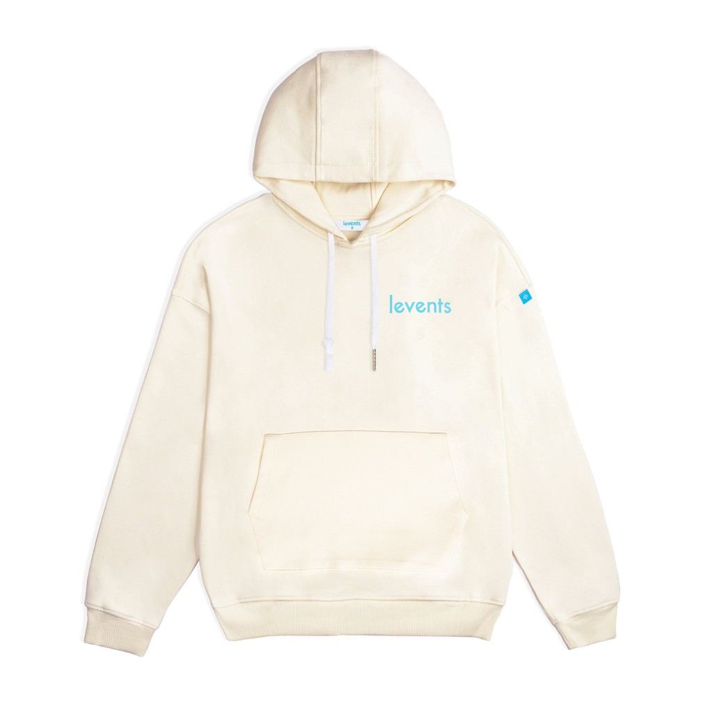 Áo hoodie LEVENTS Popular Logo Cream/ Baby Blue | WebRaoVat - webraovat.net.vn