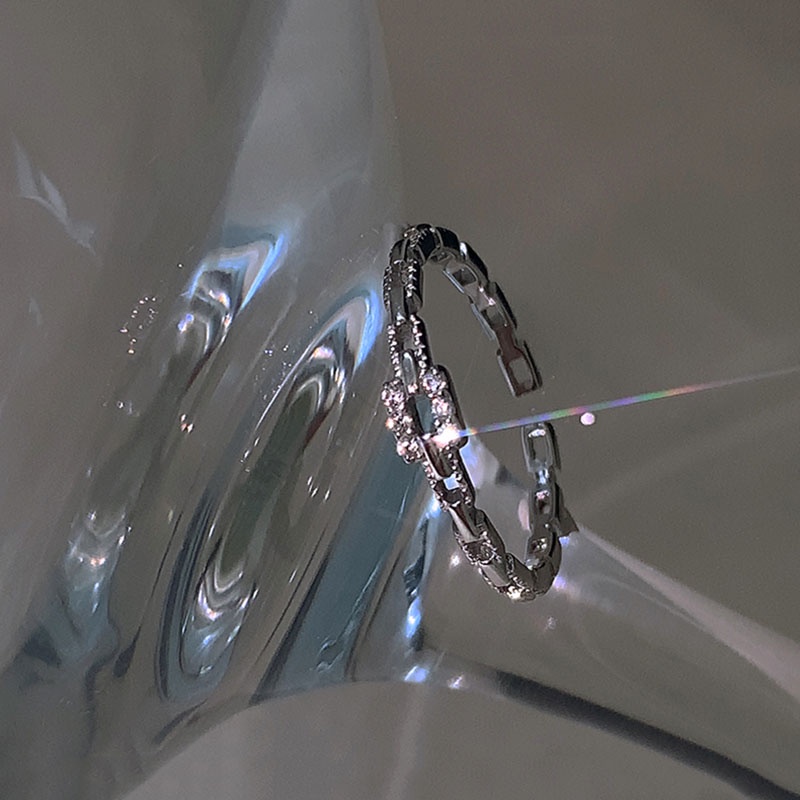 Nhẫn Bạc Đính Đá Zircon Thời Trang Cho Nữ