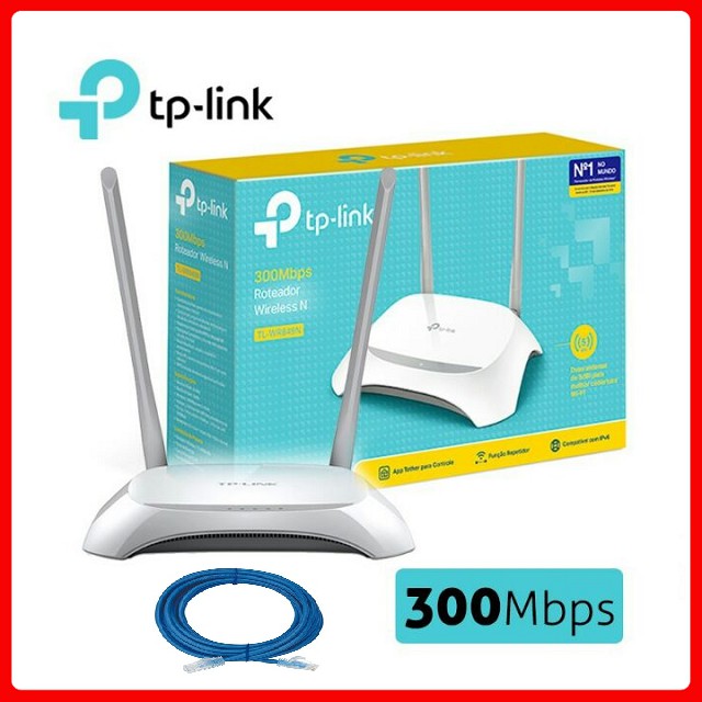 COMBO Bộ Wifi TP-Link WR840N + 5m dây mạng VSP Cat 6 xanh dương bấm sẵn 2 đầu