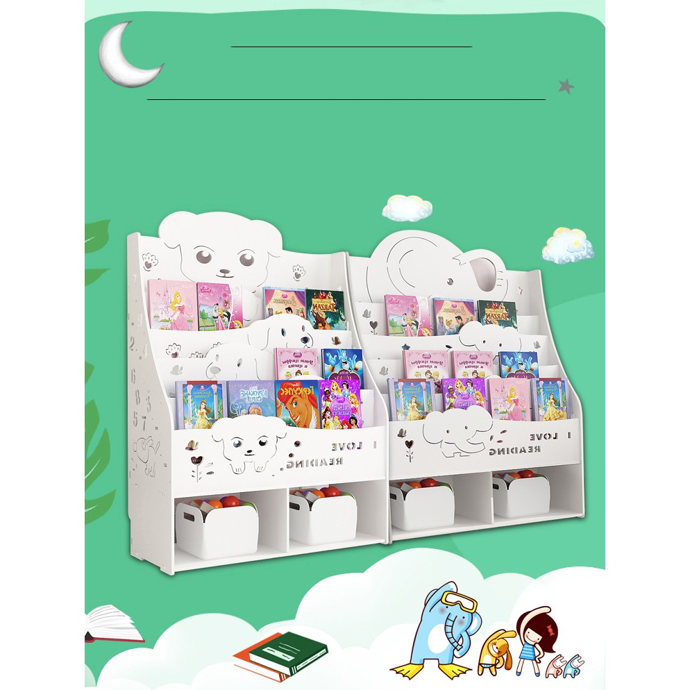 Kệ sách cho bé cưng hình con vật ngộ nghĩnh, dễ thương FNL-3220 | BigBuy360 - bigbuy360.vn