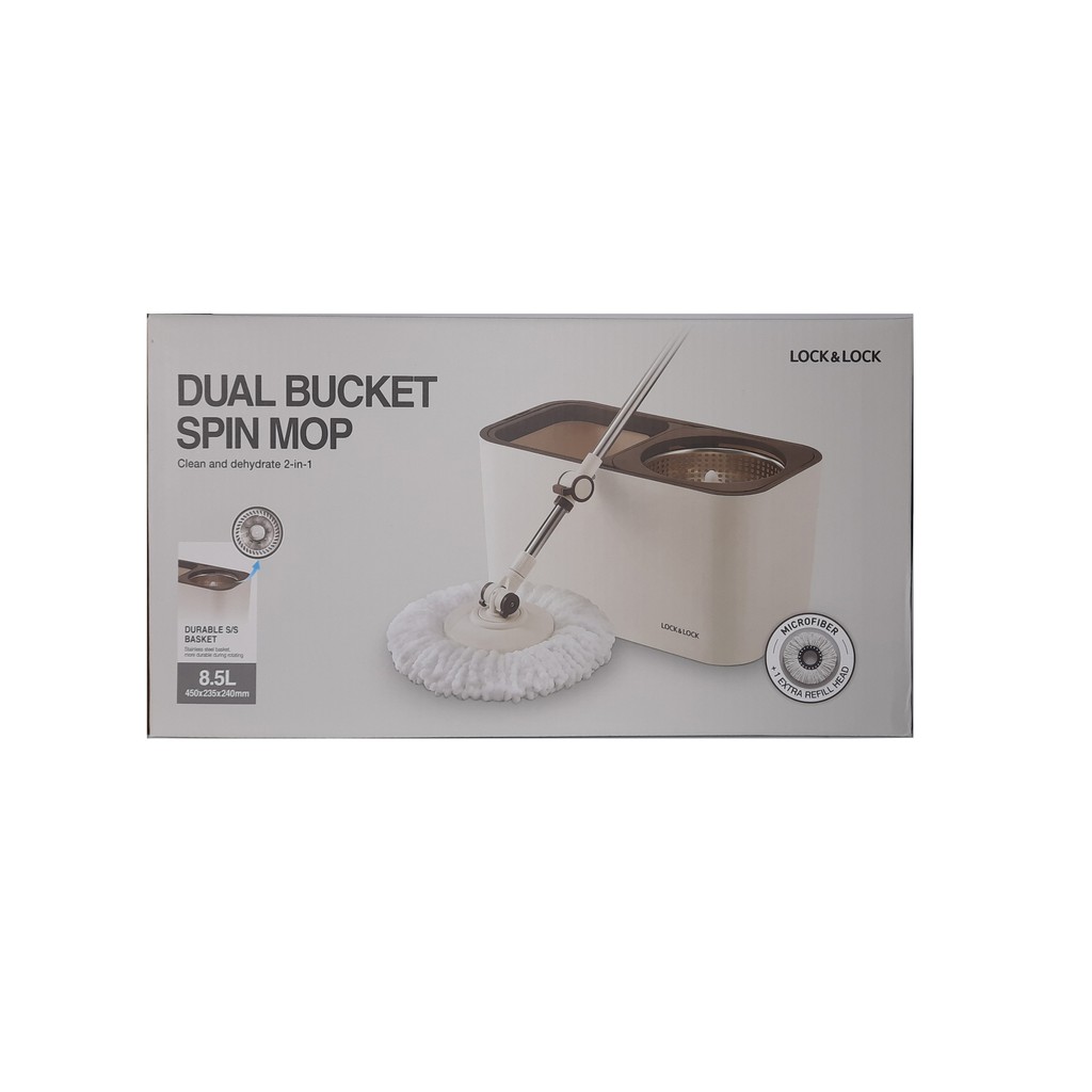 Bộ Cây Lau Nhà Lock&amp;Lock Chính hãng Dual Bucket ETM478
