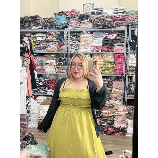 BIGSIZE ĐẦM 2 DÂY NHÚN NGỰC 55-100KG