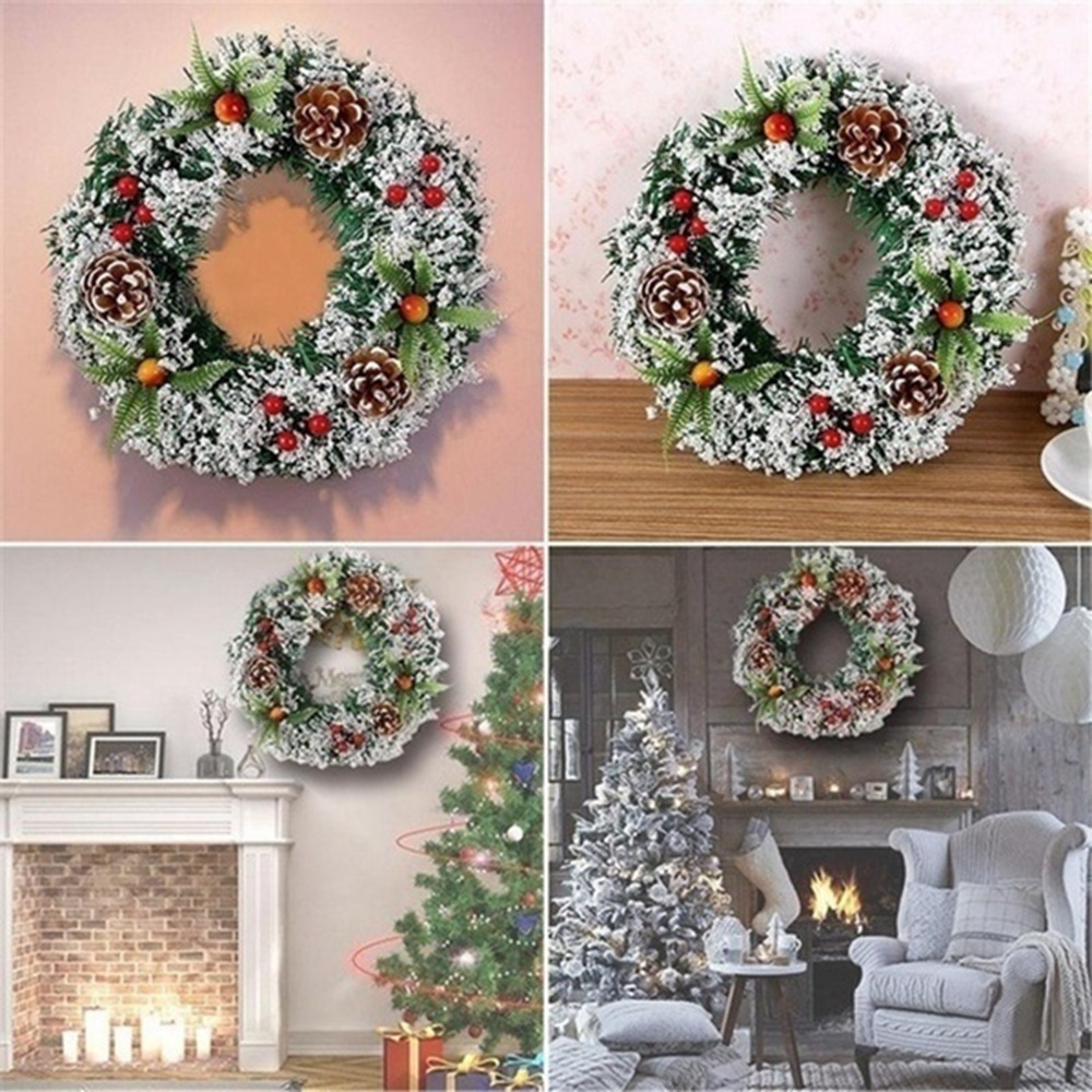 Vòng Nguyệt Quế Treo Cửa Sổ Trang Trí Giáng Sinh Diy