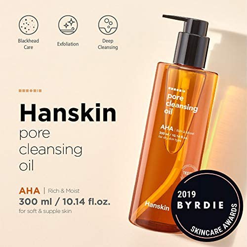 Dầu tẩy trang HANSKIN CLEANSING OIL & BLACK HEAD AHA 300ml
