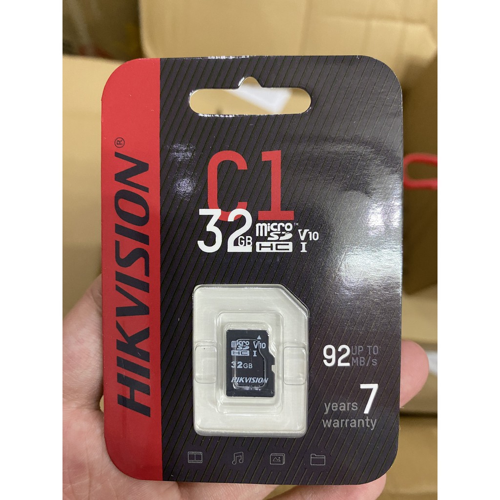 Thẻ nhớ MicroSD Hikvision 32GB/64GB/128GB, tốc độ đọc 92MB/s, chính hãng, bảo hành 24 tháng