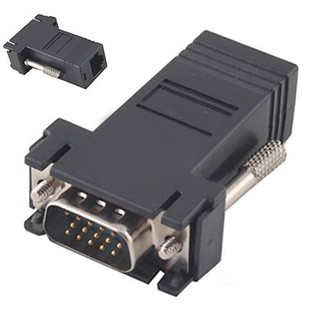 Đầu chuyển VGA sang LAN CAT5 CAT6 RJ45 - BH 1 tháng (OEM)