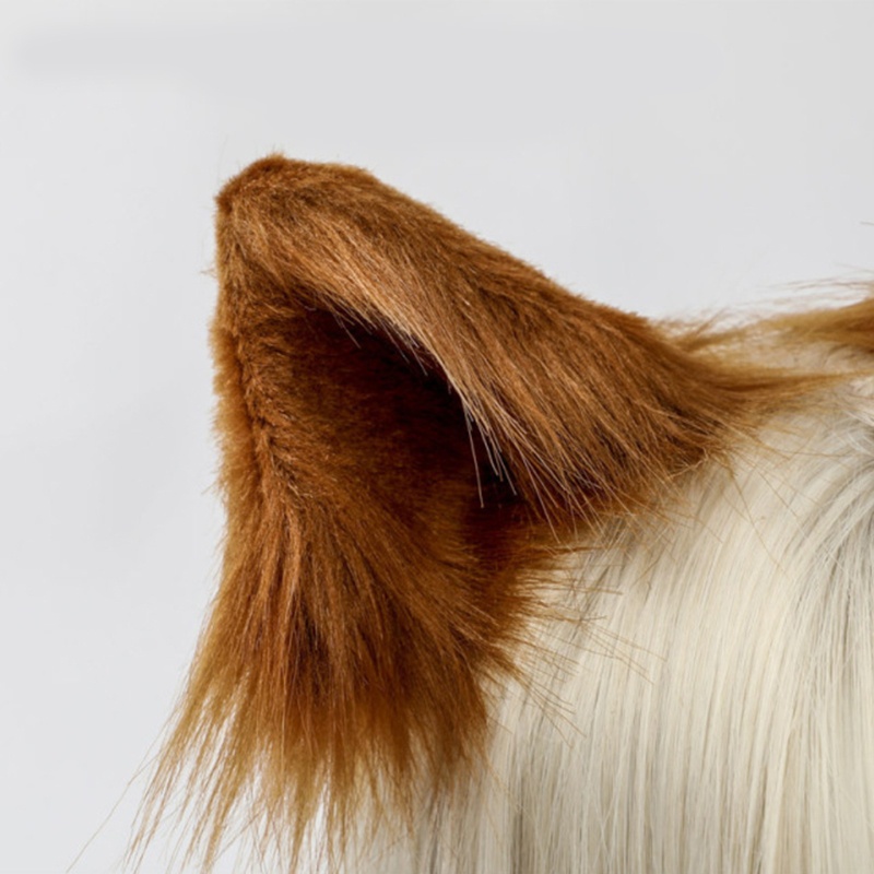 Kẹp Tóc Tai Mèo Giả Lông Xù Handmade Dành Cho Hóa Trang