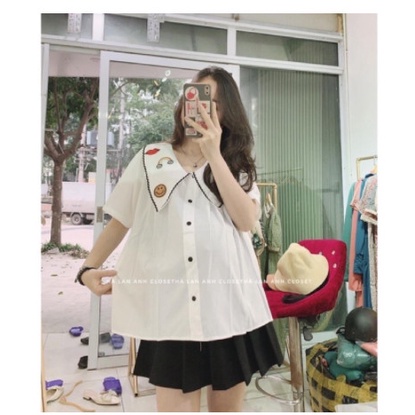 Áo bầu cộc tay mùa hè dáng tiểu thư dễ thương, mặc đi làm, đi chơi(chất đẹp, bán shop)