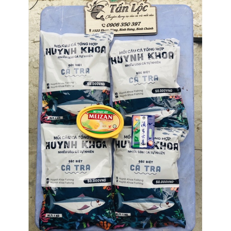 CÁM CÂU CÁ HUỲNH KHOA CHÍNH HÃNG 1kg + Tặng 1bich phao đèn