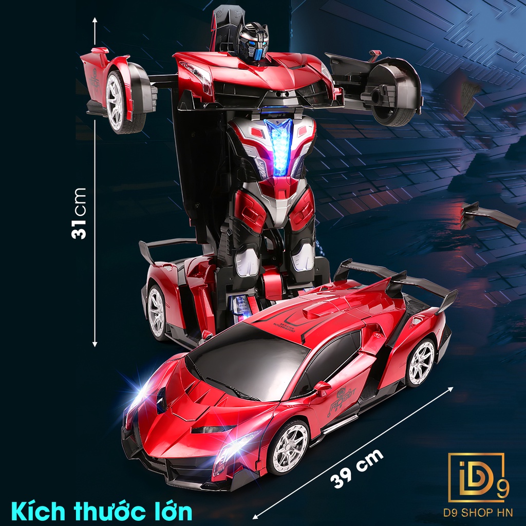 Xe cảnh sát điều khiển biến hình có sạc Pin, tặng kèm Pin AA, Tua vít tháo lắp, D9 shop