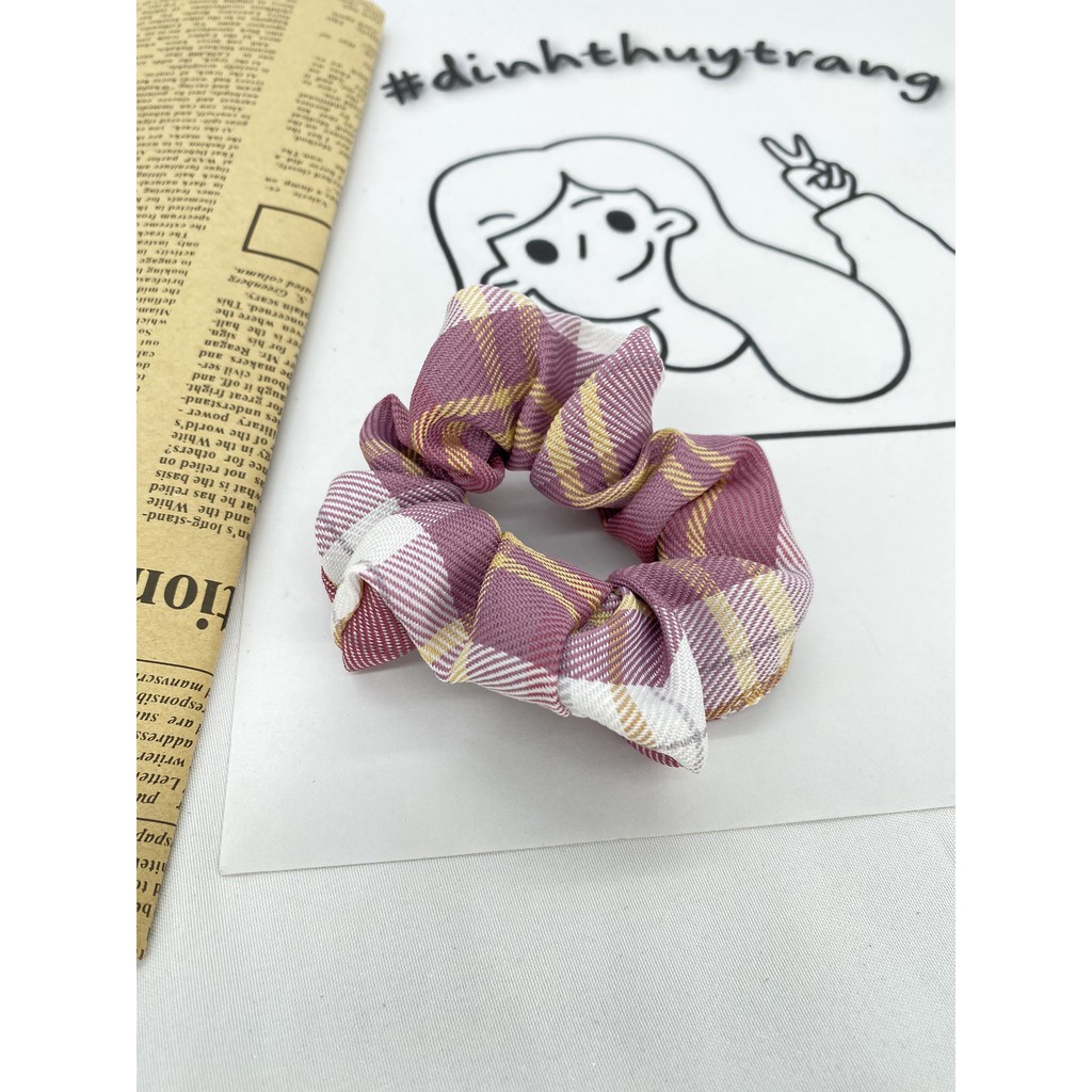 Dây Tóc Nữ Hình Bánh Donut Dễ Thương❤️𝙁𝙍𝙀𝙀𝙎𝙃𝙄𝙋❤️Băng Zo Tóc Hoạ Tiết Xinh Xắn-Dây Buộc Scrunchies