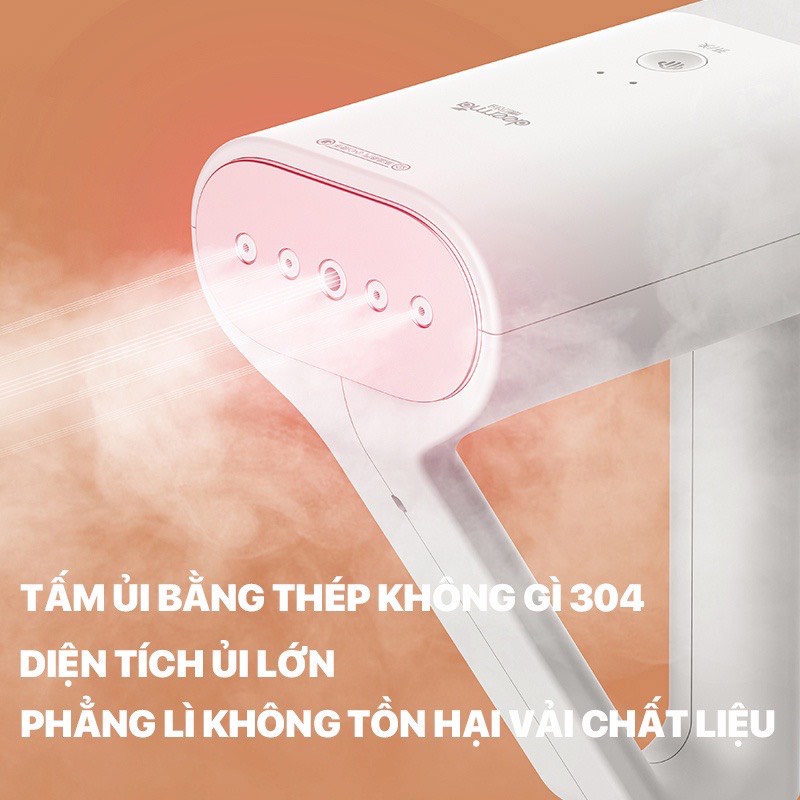 Bàn là hơi nước HS100 - bàn là hơi nước cầm tay du lịch Bảo Vệ 3 Lớp công suất 1000W, thiết kế nhỏ gọn VT790