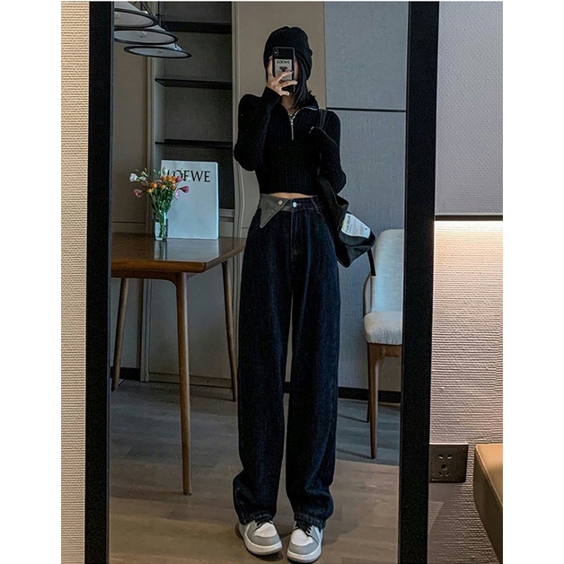 Phải Mua Ngay Quần Jean Denim Lưng Cao Phong Cách Retro Ngoại Quốc Giá Rẻ Khuyến Mãi
