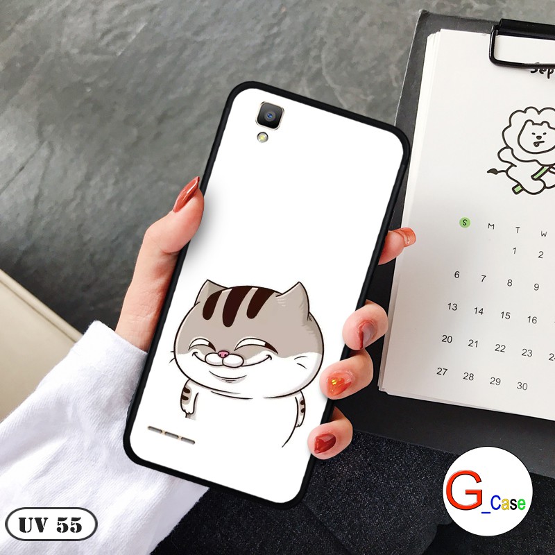 Ốp điện thoại OPPO A35/ F1 lưng nhám viền cao su dẻo in hình