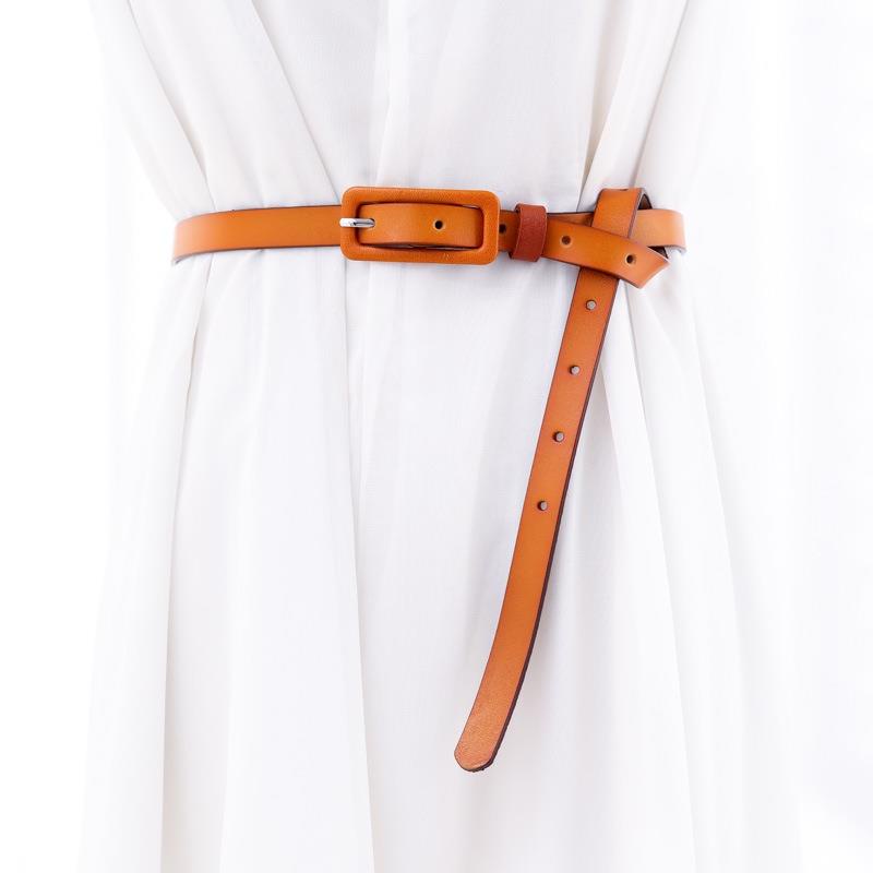 Thắt Lưng Da Màu Trắng/Xanh Dương/Đen Thời Trang Mùa Hè Cho Nữ