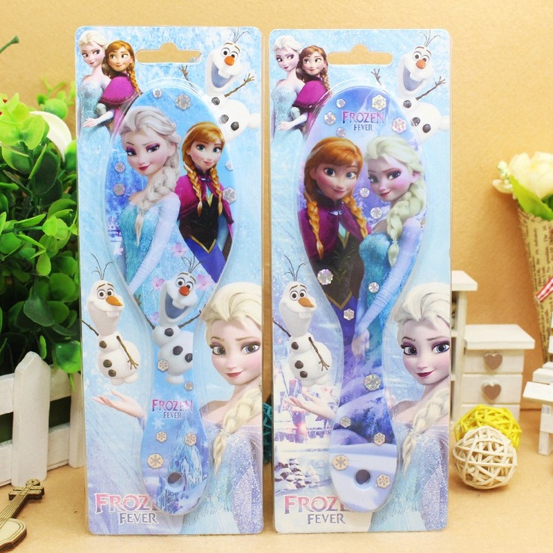 Disney Lược Chải Tóc Mát Xa Thiết Kế Hình Búp Bê Hoạt Hình Frozen Dành Cho Trẻ Nhỏ