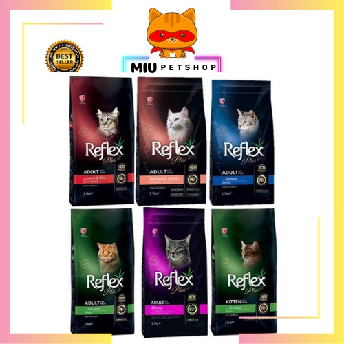 Hạt cho mèo Reflex Plus cao cấp | Túi 1.5KG | Thức ăn khô dinh dưỡng dành cho mèo lớn.