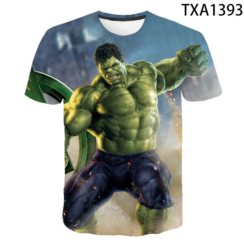 Áo Thun In Hình Hulk 3D HD Thời Trang Mùa Hè Dành Cho Bé Gái 2022
