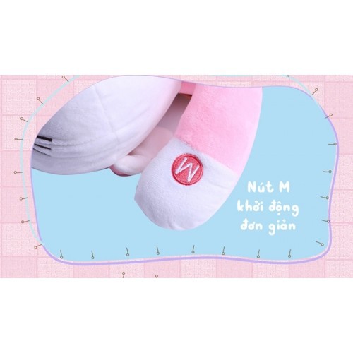 Gối nằm massage cổ vai gáy hồng ngoại pin sạc hello kitty YJ-68 - hàng chính hãng