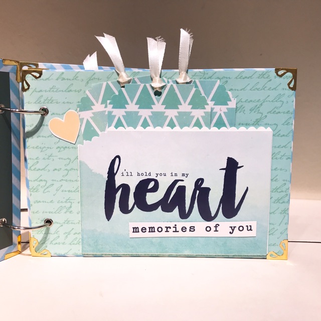 [Album ảnh Handmade] Scrapbook chủ đề kỉ niệm xanh mint