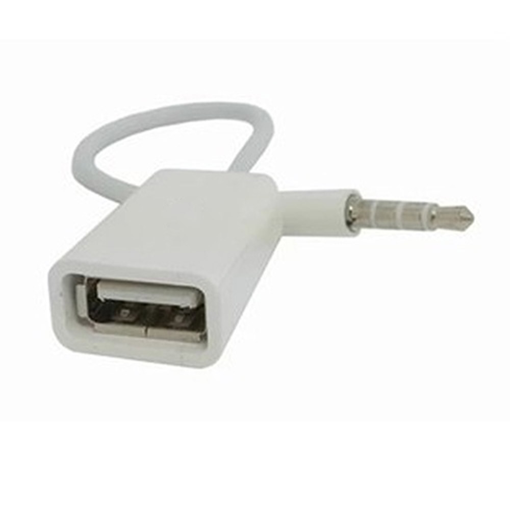 Đầu chuyển đổi cổng Jack 3.5mm thành USB2.0 tiện lợi dành cho xe hơi