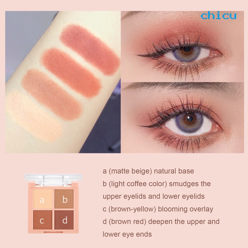 (Hàng Mới Về) Bảng Phấn Mắt 6g Lâu Trôi Không Nhòe 4 Màu Sắc Kết Hợp