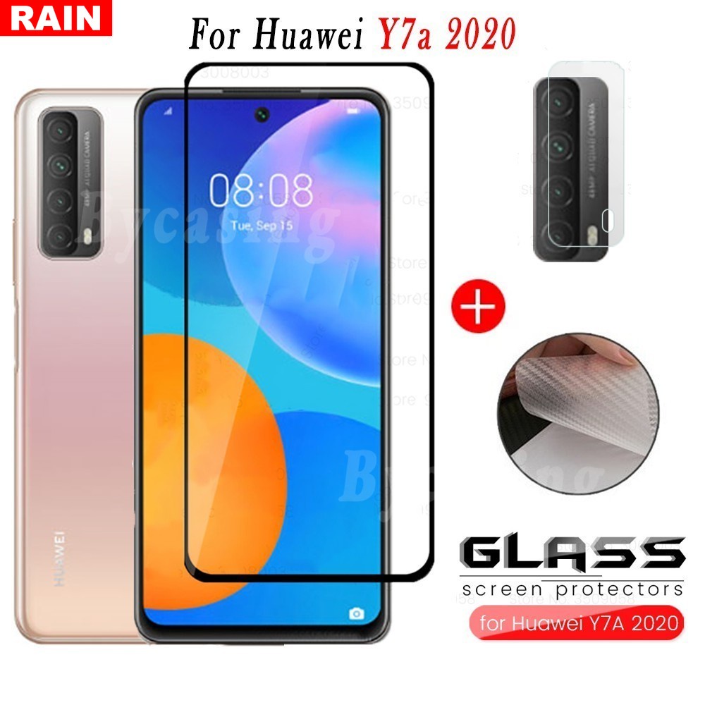 Ốp Điện Thoại Kính Cường Lực 3 Trong 1 Bảo Vệ Camera Cho Huawei Y6P 2020 Nova 3i 5t 7i Y9 2019 Y9 Prime 2019 9d