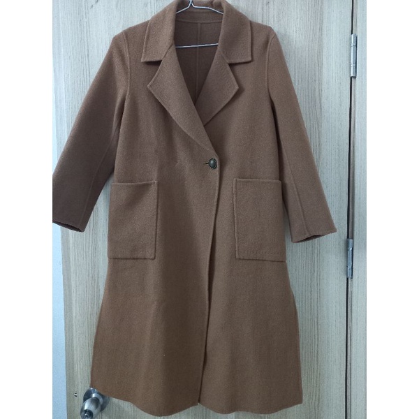 Dạ ép lông cừu 1 lớp handmade 100% lông cừu màu nâu tây size M(53kg quay đầu)