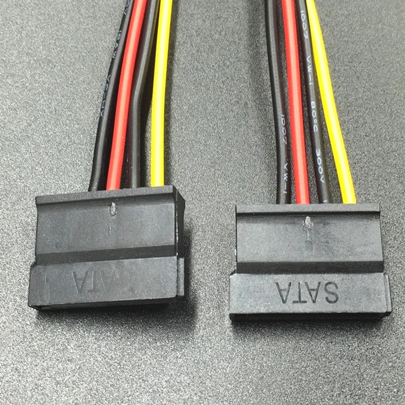 Dây cáp chuyển đổi nguồn 1 sang 2 Sata 15Pin 4Pin IDE