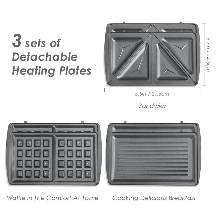 Máy nướng bánh mì sandwich DSP KC1049 - Máy làm bánh waffle - Chính hãng - Bảo hành 12 tháng