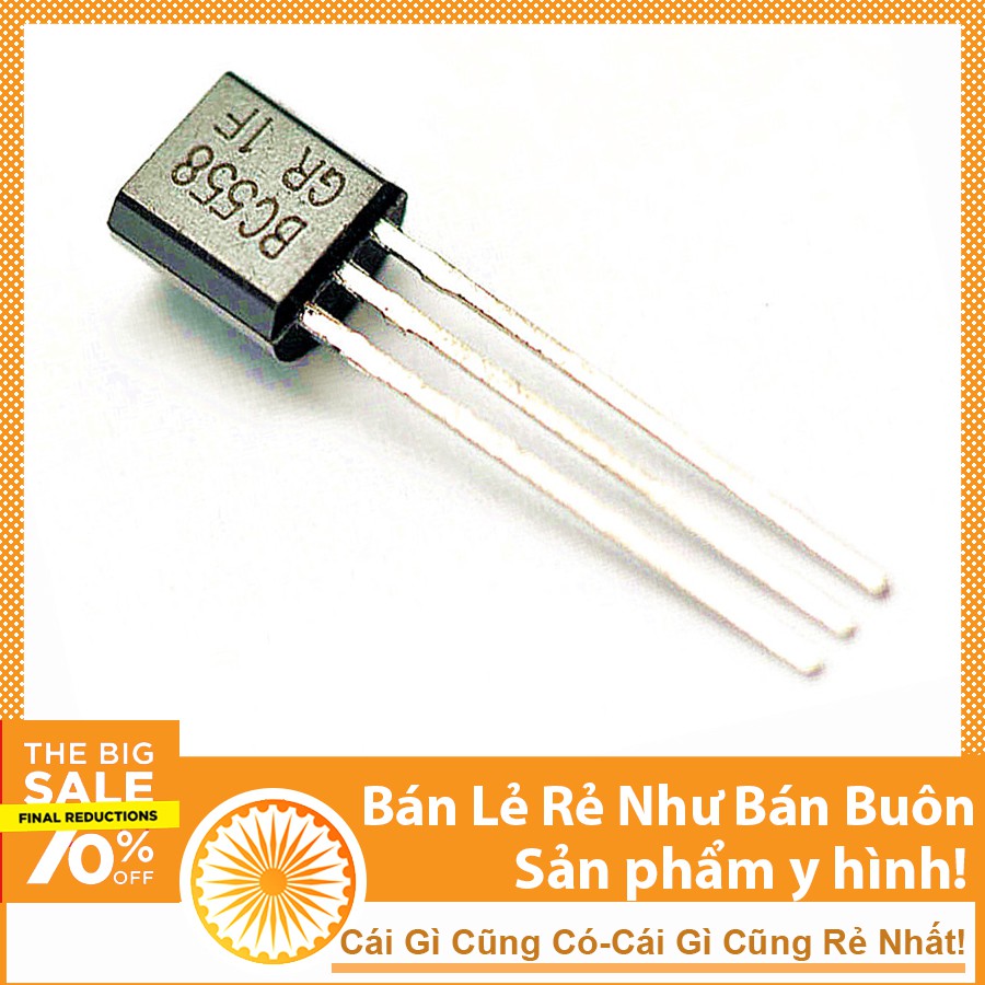 Linh kiện số BC558 TO-92 TRANS PNP 0.1A 30V