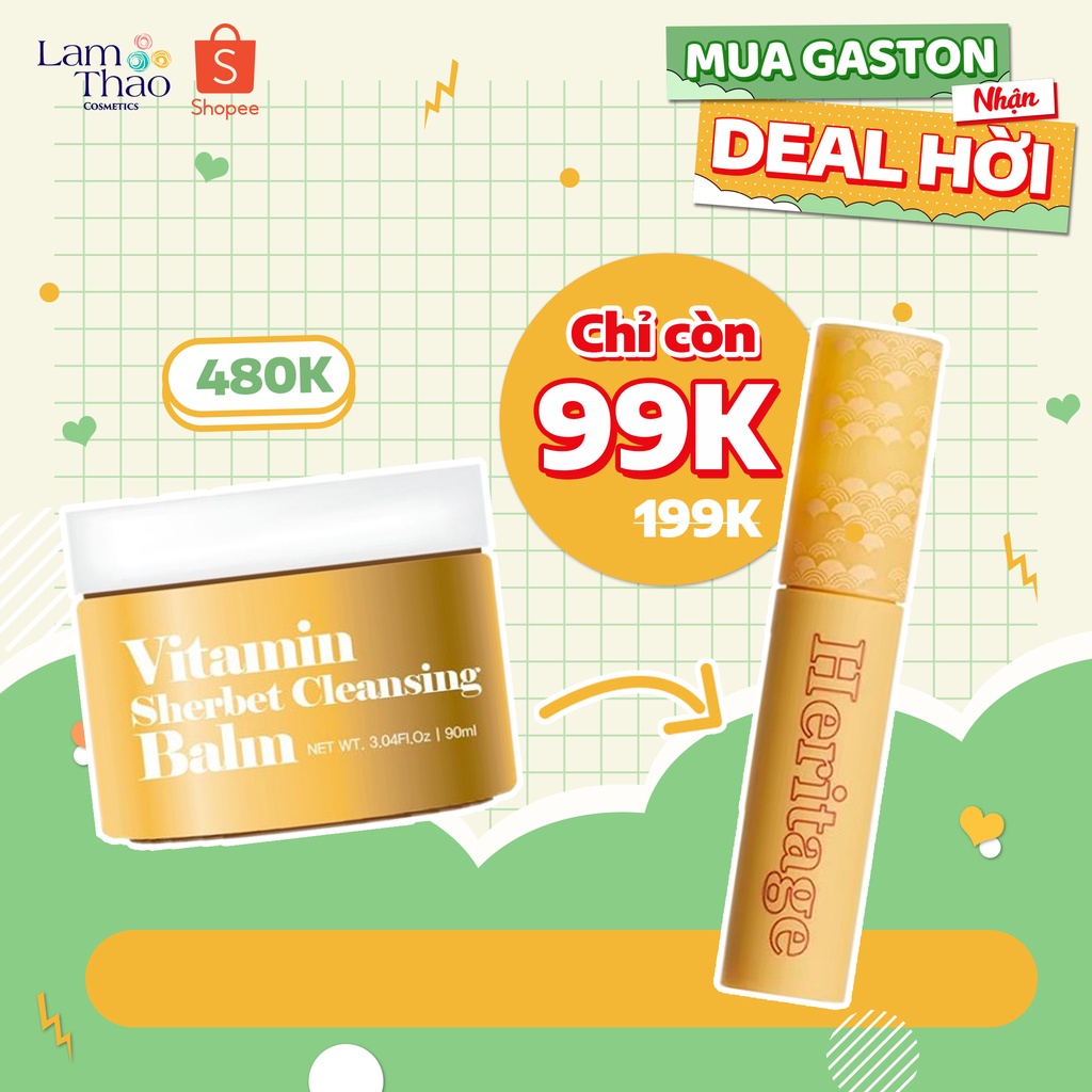 Sáp Tẩy Trang Sạch Sâu Loại Bỏ Lớp Trang Điểm Gaston Vitamin Sherbet Cleansing Balm | BigBuy360 - bigbuy360.vn