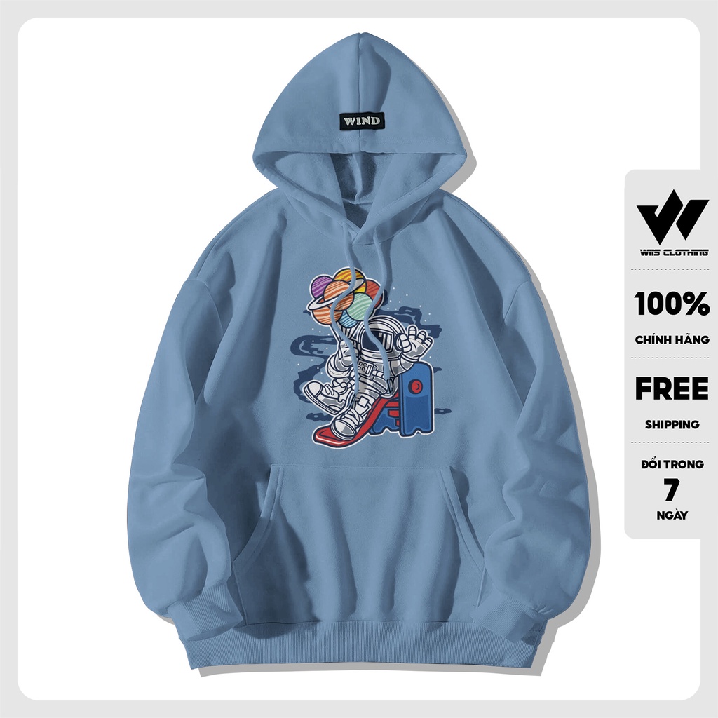 Áo hoodie unisex WIIS form rộng nỉ bông HD42 thời trang nam nữ oversize ulzzang