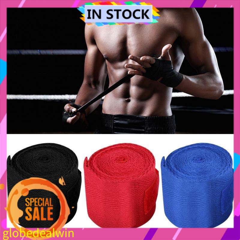 Khăn quấn tay vải Cotton gồm 2 cái dài 2.5m có 3 màu dành cho Boxing Kickboxing Muay Thai