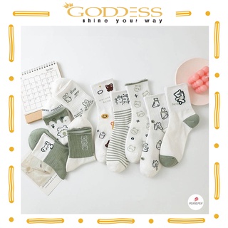 Tất vớ cổ cao Hàn Quốc 💖 Tất vớ kiểu dáng hiện đại hoạ tiết đáng yêu chất vải cotton co giãn 4 chiều thoáng khí