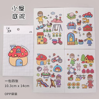 Sticker hình con gấu, cô gái