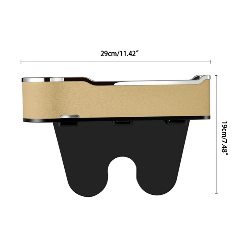 Giá Đỡ Cốc / Điện Thoại / Đồ Dùng Gắn Khe Hở Ghế Ngồi Xe Hơi Hai Cổng USB Tiện Dụng