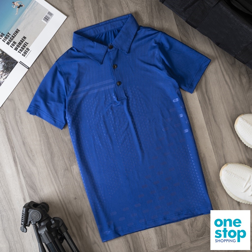 Áo thun nam có cổ vân giọt One15, phom 40-75kg oneshop