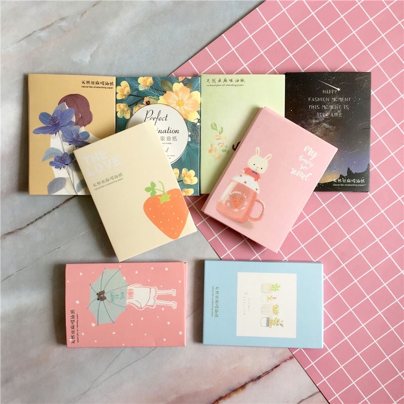 [Hàng mới về] Set 50 giấy thấm dầu chiết xuất lô hội giảm dầu nhờn thông thoáng lỗ chân lông | BigBuy360 - bigbuy360.vn