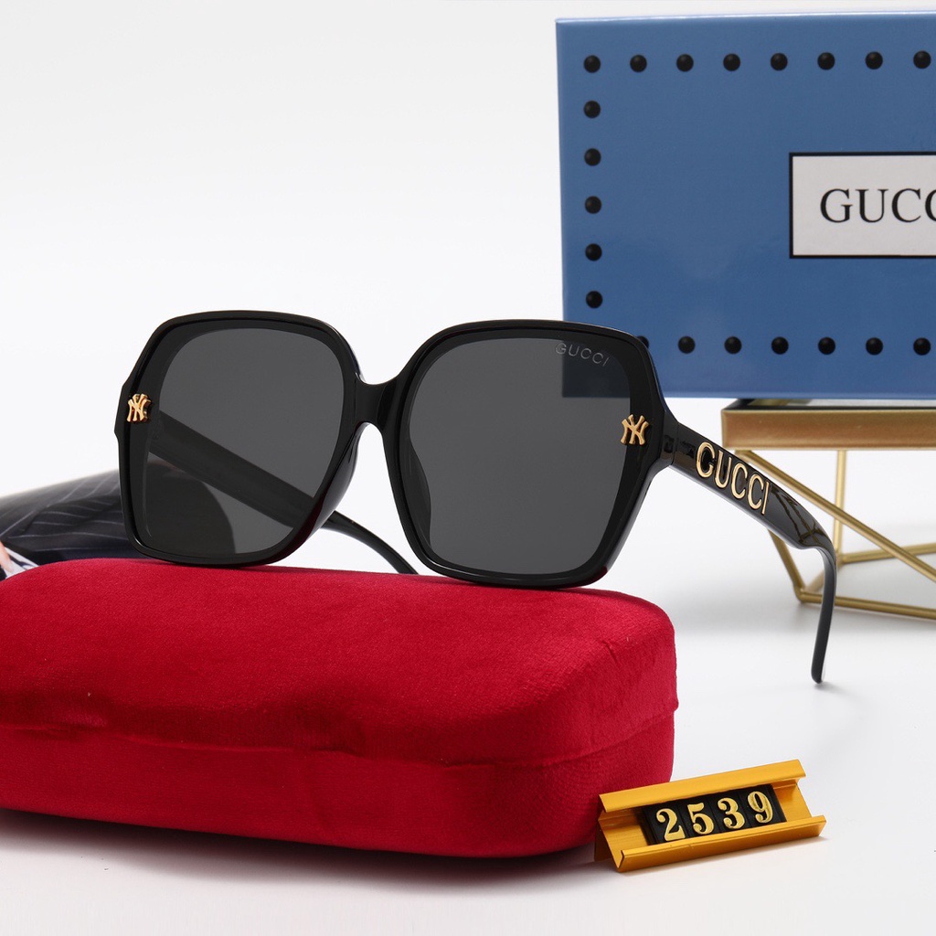 Kính Mát Gucci Tròng Vuông Oversize Nhiều Màu Sắc Chống Tia UV400 Thời Trang Cho Nam Và Nữ