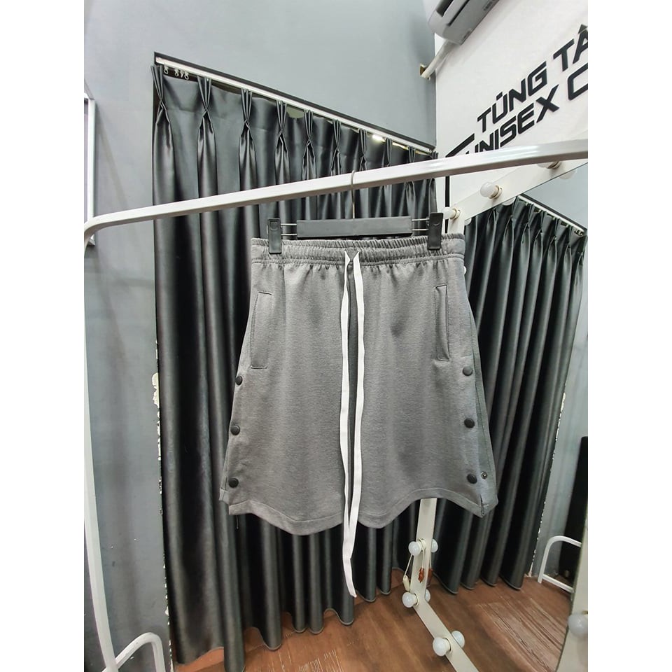 Quần Short Nỉ Cúc Bấm ( Snap Button Short ) Kiểu Dáng Unisex Nam Nữ