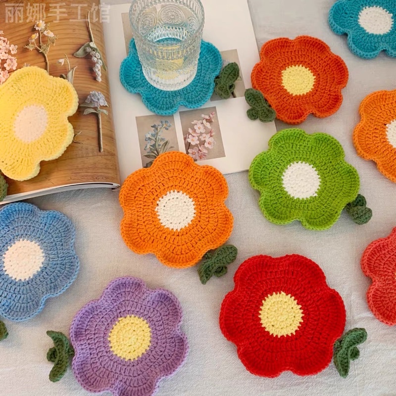 Miếng lót ly decor len handmade