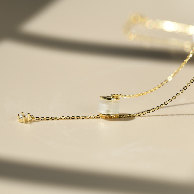 Vòng cổ Mặt Đá Opal Nhỏ Cho Nữ