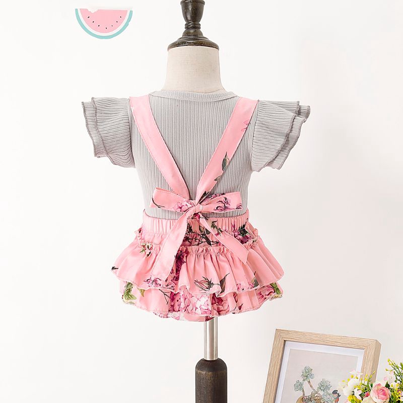 Mary☆2019 Cute Newborn Toddler Kids Baby Girl Sister Matching Clothes Ruffles Floral Princess Dress