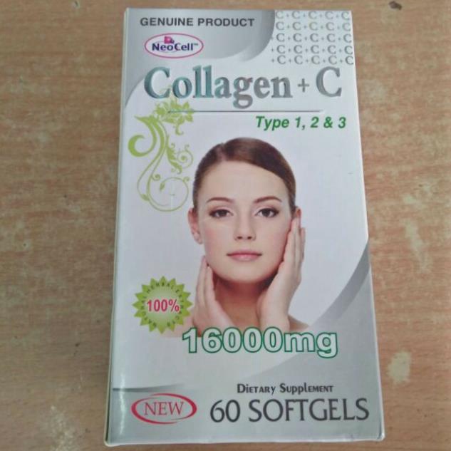Collagen C 16000mg đẹp da, chống lão hóa, mờ thâm, trắng da Hộp 60 viên lọ