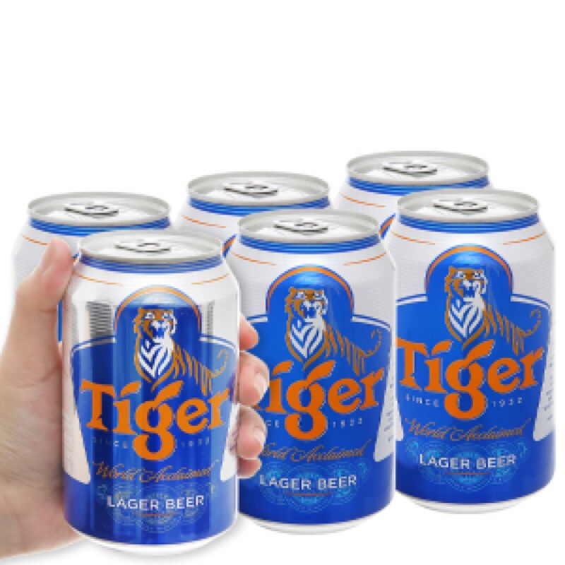 Thùng bia tiger xanh bật nắp trúng thưởng. HSD: 18/2/2022 24 lon 330ml