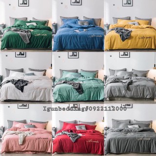 ( Nhiều màu ) 4 Món Bộ Chăn Ga gối COTTON AMANDA Cao Cấp Nhập Khẩu